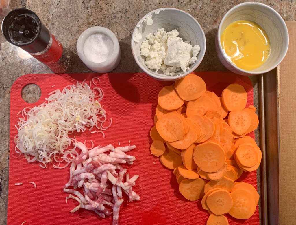 Prepped ingredients ready to go
