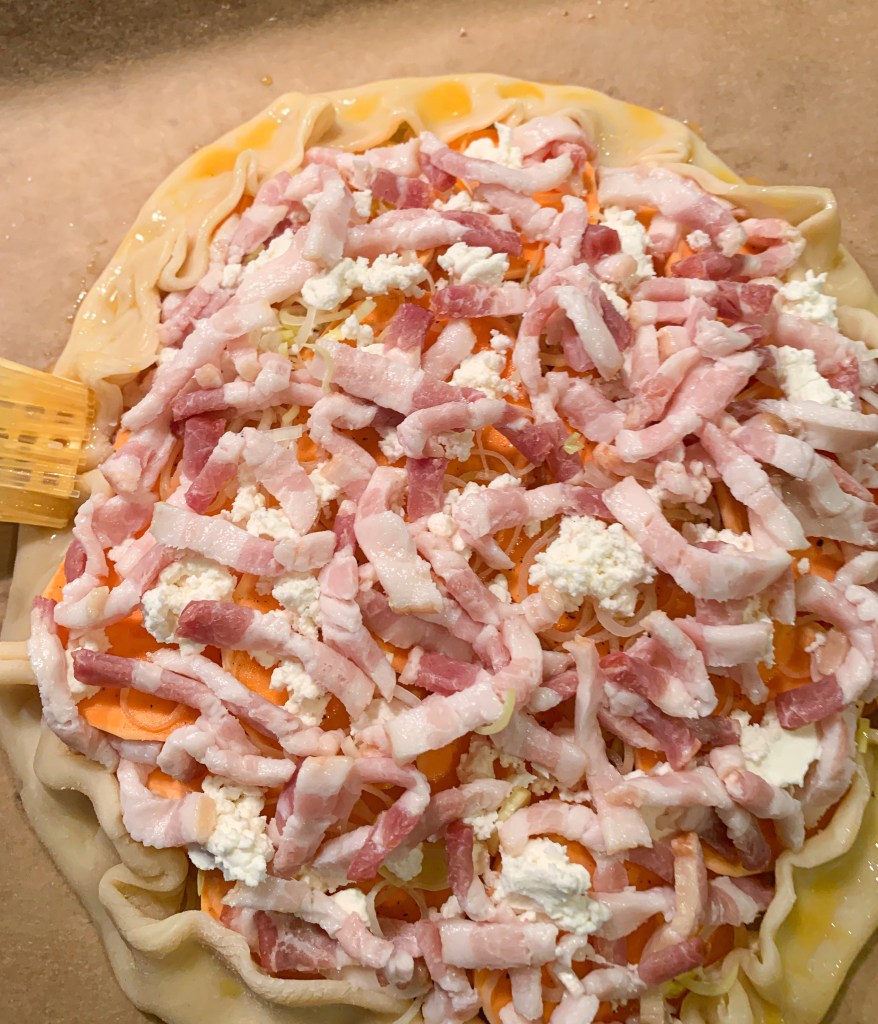 Brush the edges with egg wash